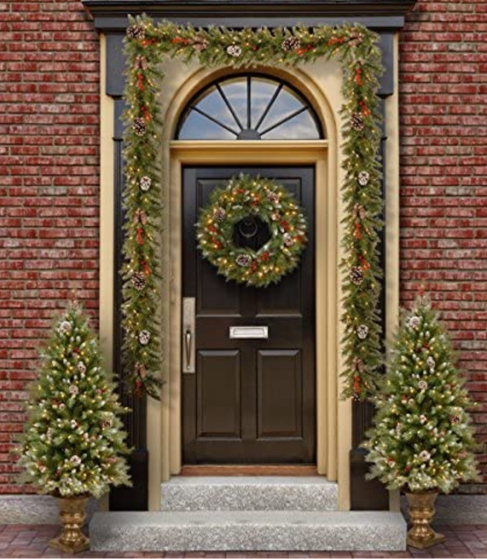 Door decor
Christmas
Wreath
Garland
Topiary
Merry 
Pre lit

#LTKSeasonal #LTKhome