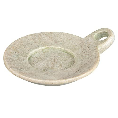Creative Co-Op Hand-Carved Marble Dish with Handle, Beige | Amazon (US)
