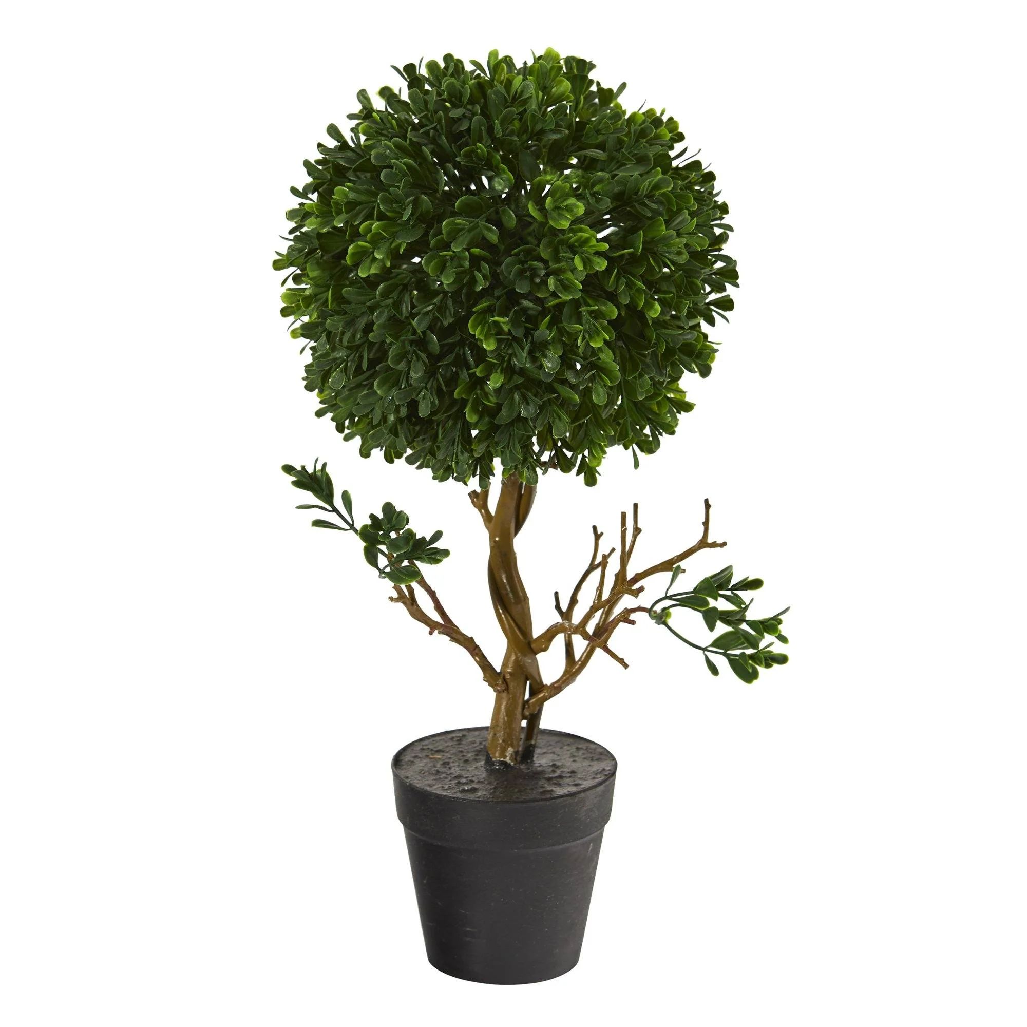 15” Boxwood Topiary Artificial Tree UV Resistant (Indoor/Outdoor) | Nearly Natural | Nearly Natural