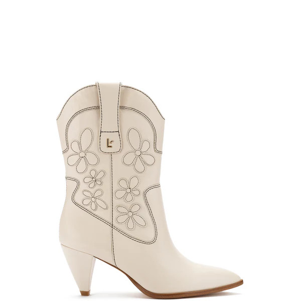 Thelma Boot In Ivory Leather | Larroude