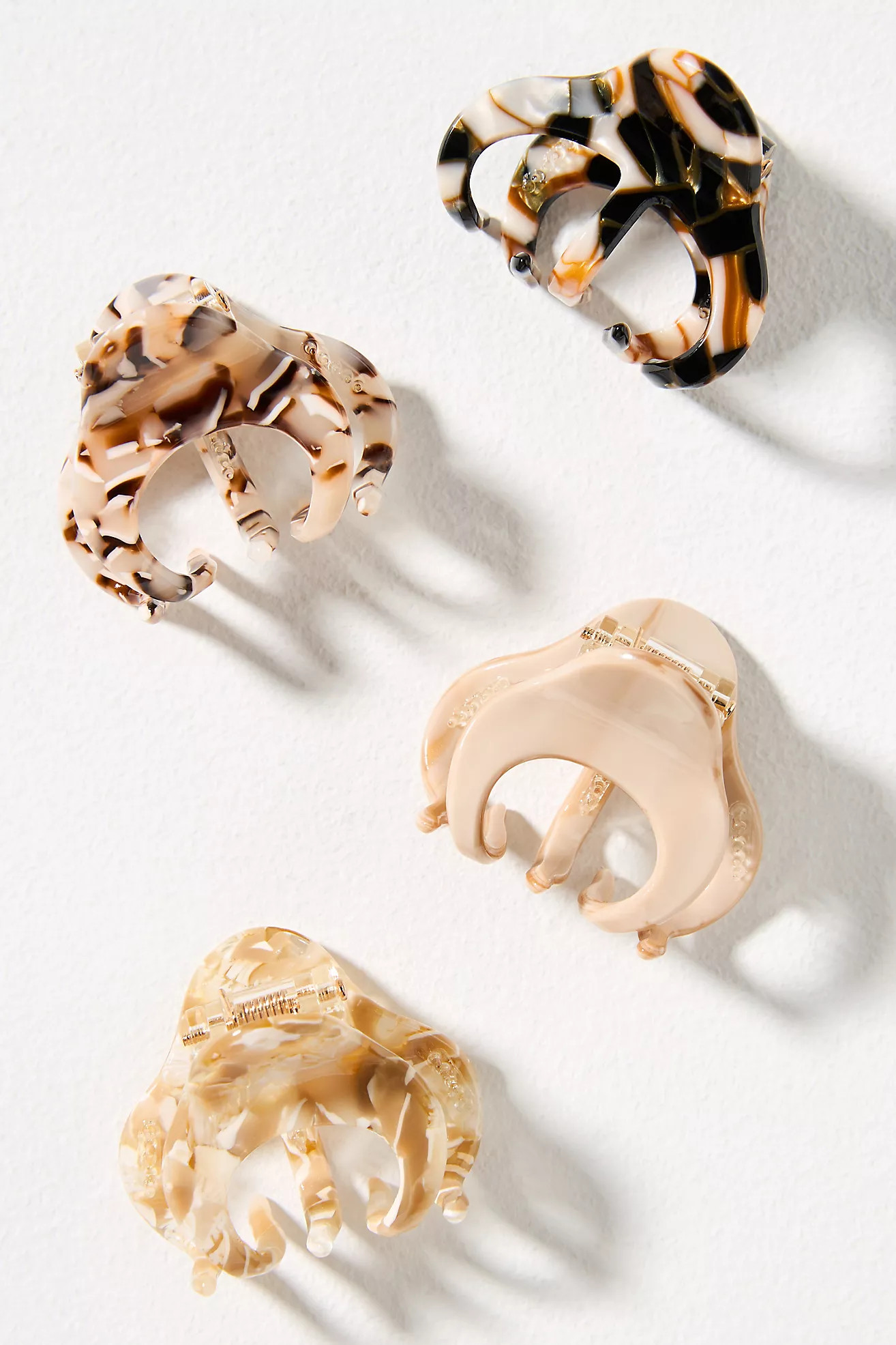 Neutral Mini Hair Claw Clips, Set of 4 | Anthropologie (US)