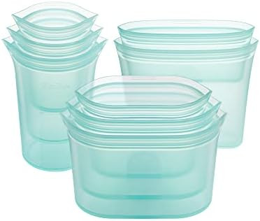 Zip Top BPA-Free Reusable Silicone Food Bags | Meal Prep | Make-Up | Travel | Microwave, Dishwash... | Amazon (US)