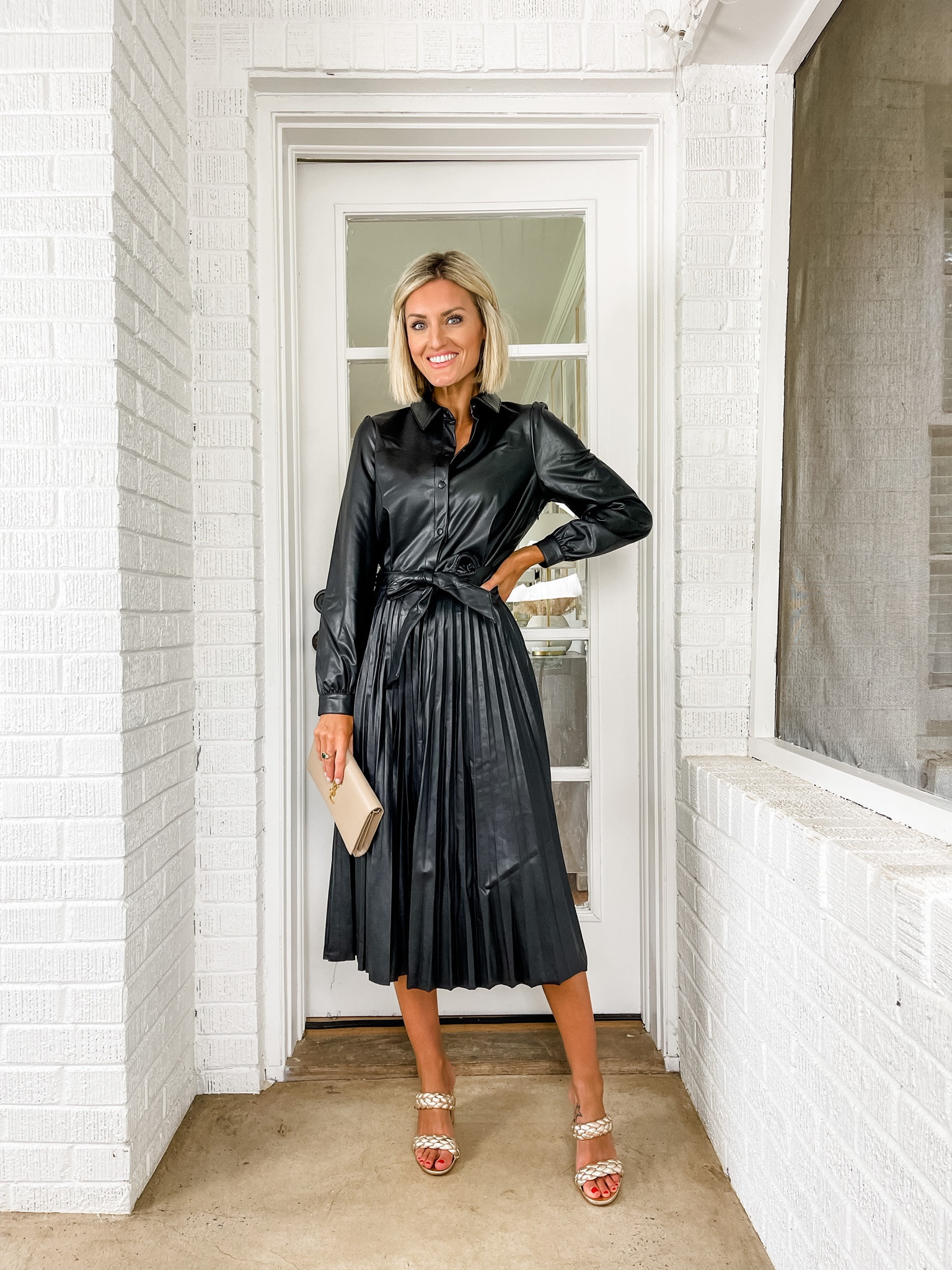This faux leather dress from Walmart is everything! Such a fun option for events! Loverly Grey is wearing an XS 

#LTKunder100 #LTKSeasonal #LTKstyletip