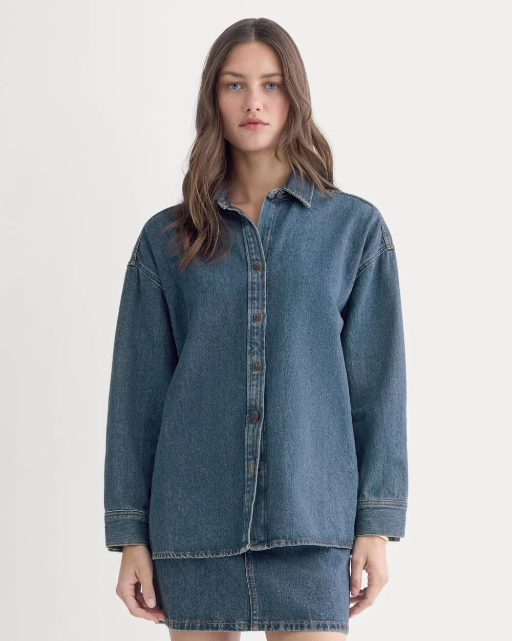 The Oversized Denim Shirt | Tungsten Blue Stone | Everlane