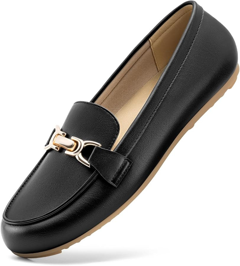 FITORY Loafers for Womens Dress Shoes Slip on Flats Work Business Casual | Amazon (US)
