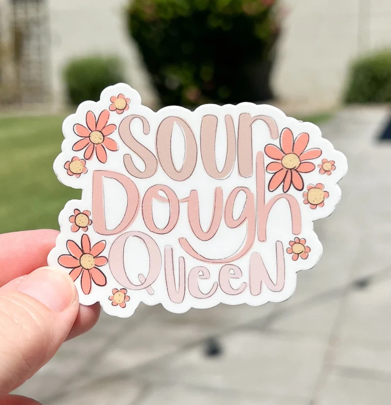 Sourdough Queen Hobby Vinyl Sticker - Etsy | Etsy (US)