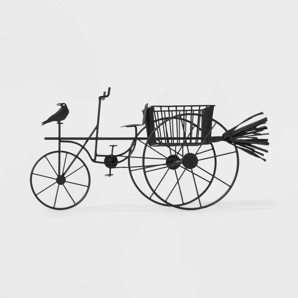 Black Three Wheel Bike with Broom Halloween Decorative Prop - Hyde & EEK! Boutique™ | Target