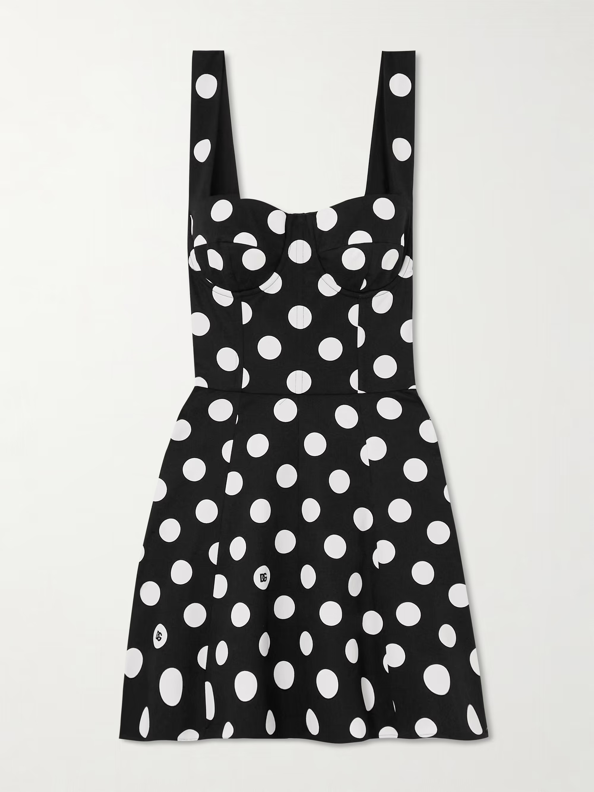 Polka-dot stretch-cotton drill mini dress | NET-A-PORTER APAC
