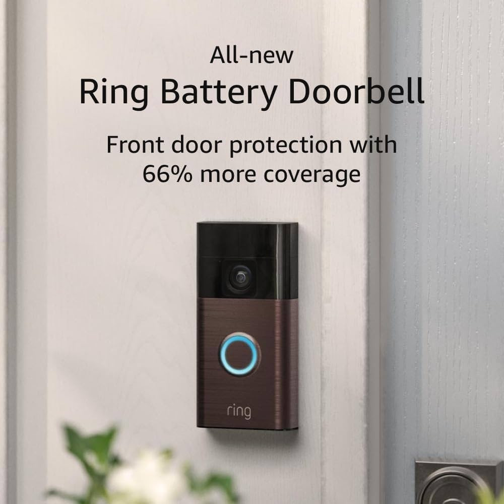 All-new Ring Battery Doorbell — Now with 66% more coverage, Head-to-Toe Video, Live View with T... | Amazon (US)