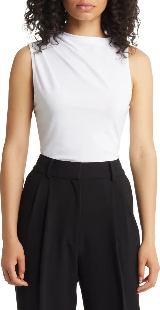 Pleat Shoulder Sleeveless Top | Nordstrom