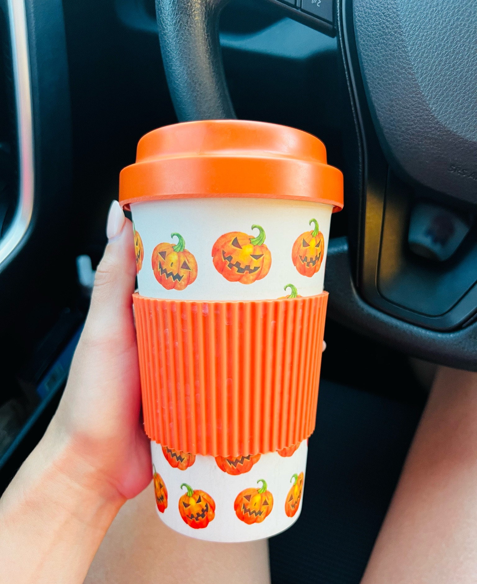 Getting ready for the Halloween season with this cute coffee cup I got from homegoods last year! 