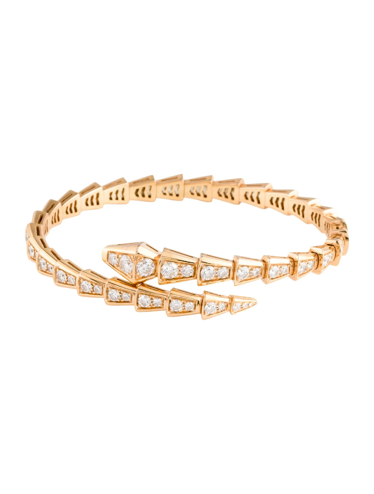 18K 3.04ctw Diamond Serpenti Viper Bracelet | The RealReal