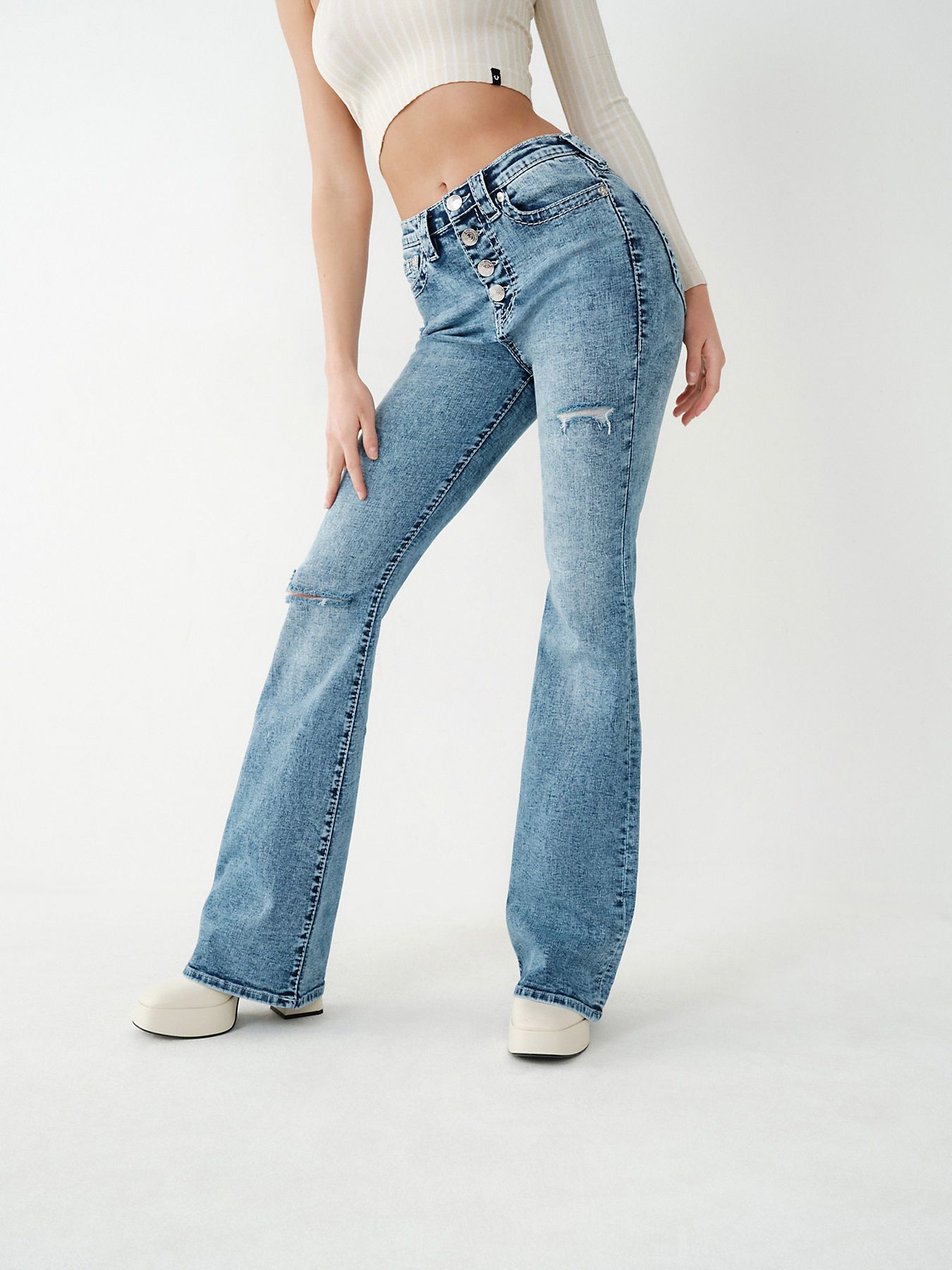 REAGAN BIG T HIGH RISE FLARE JEAN | True Religion