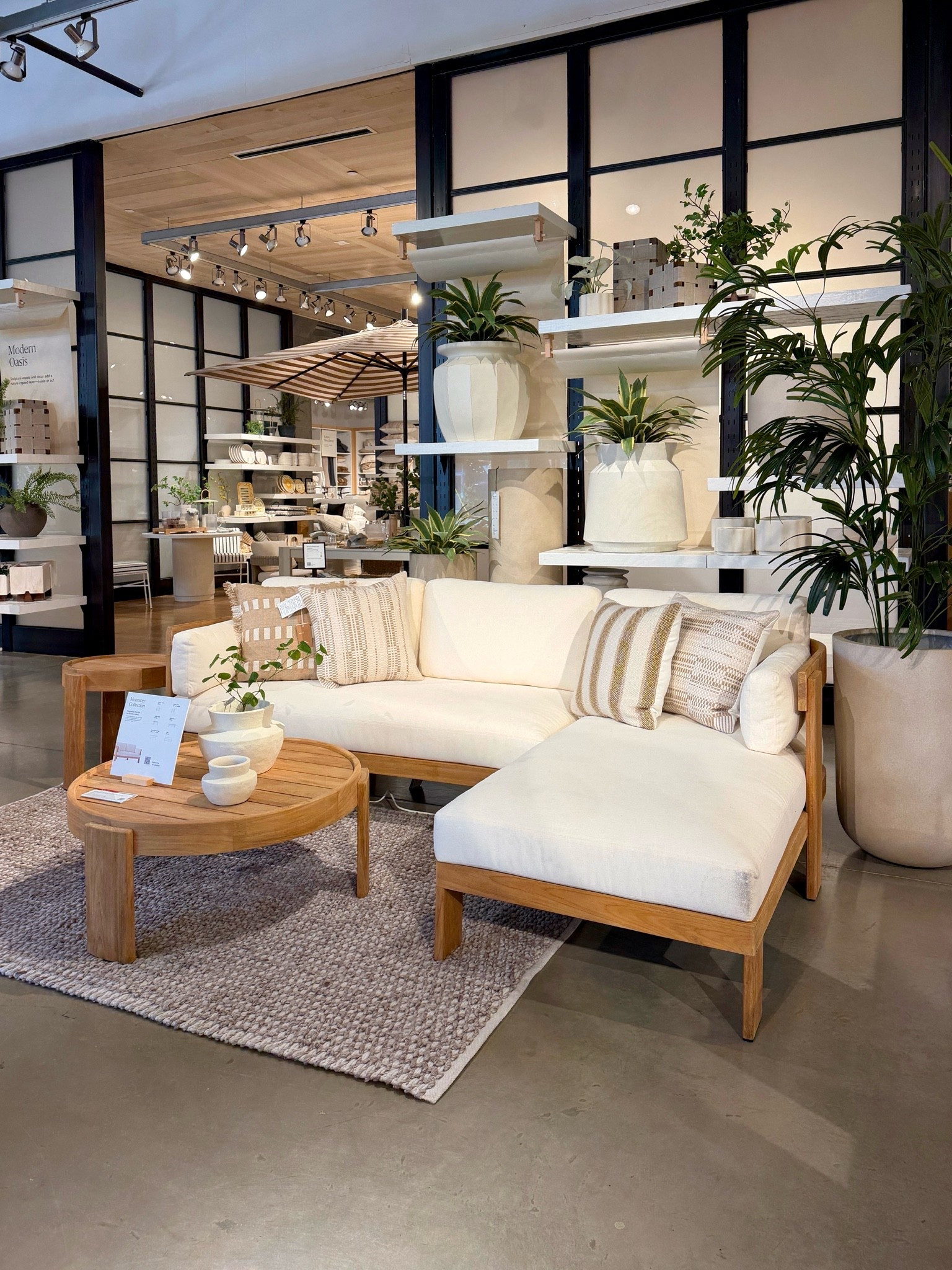 West Elm patio inspiration! ☀️ The Monterey Outdoor Teak Collection is such a beautiful blend of modern design and natural materials. 🤎 The warm teak frame, oversized chaise sectional, and coordinating coffee table create an outdoor space that feels inviting, cozy, and effortlessly comfy. ☺️ The perfect setup for creating an outdoor room you’ll want to spend all summer enjoying. 🌿 @west elm #outdoorpatio #outdoorfurniture #outdoorlounge

#LTKHome #LTKSaleAlert