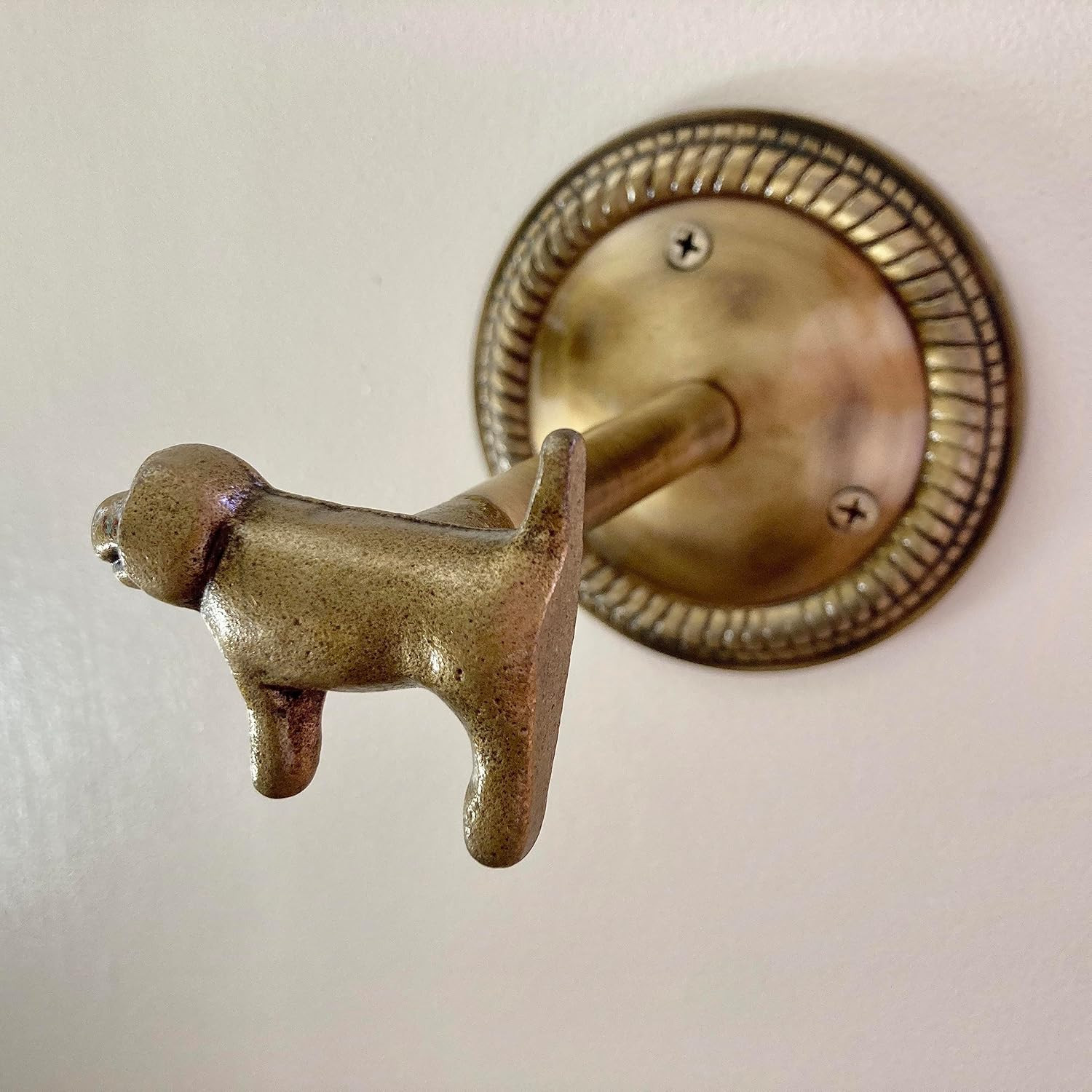 Animal Hook, Curtain Hold Back, Tie Back, Jewellery Hook, Antique Brass, Iron (Dog) | Amazon (US)