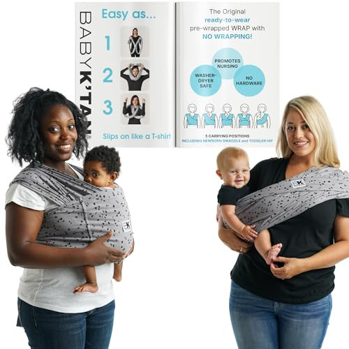 Small-Petite Original Baby K'tan Baby Carrier: #1 Easy Pre-Wrapped, Soft, Slip-On, No Rings, No Buckles | 5 in 1 Baby Sling Gift | Infant Wrap for Newborn to Toddler up to 35lb Women 2-4, Men up to 36 | Amazon (US)