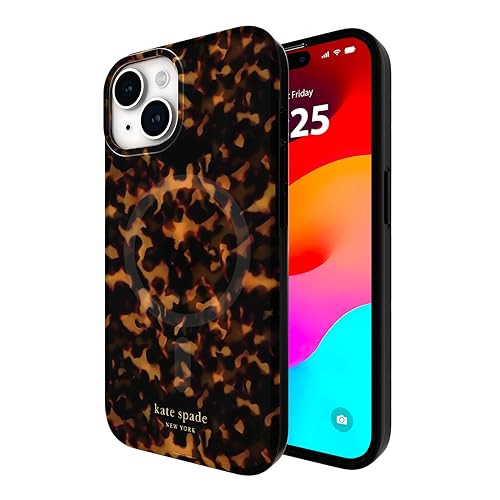 kate spade new york iPhone 15 Case / 14/13, Compatible with MagSafe - Tortoiseshell | Amazon (US)