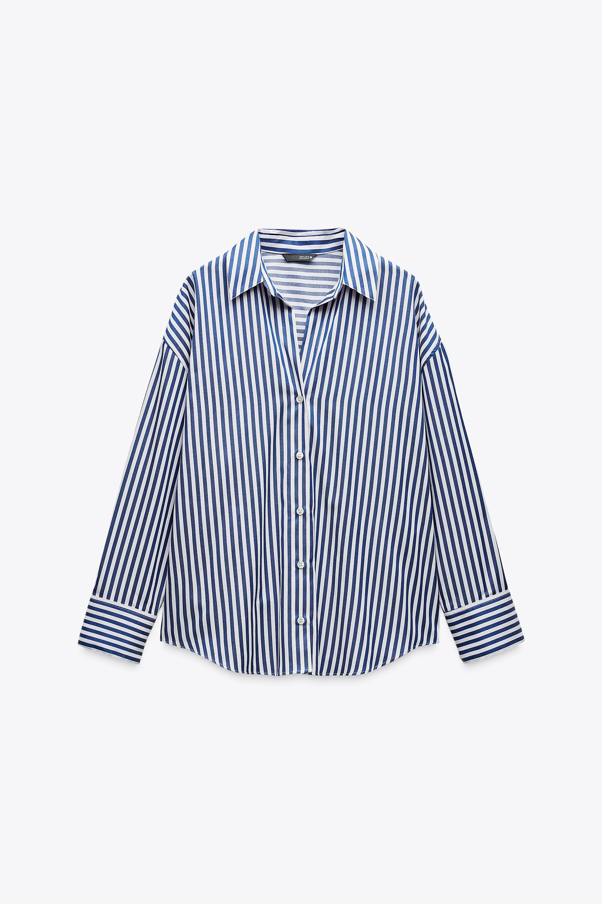 V-neck lapel collar shirt with long sleeves. Front button closure. | Zara US
