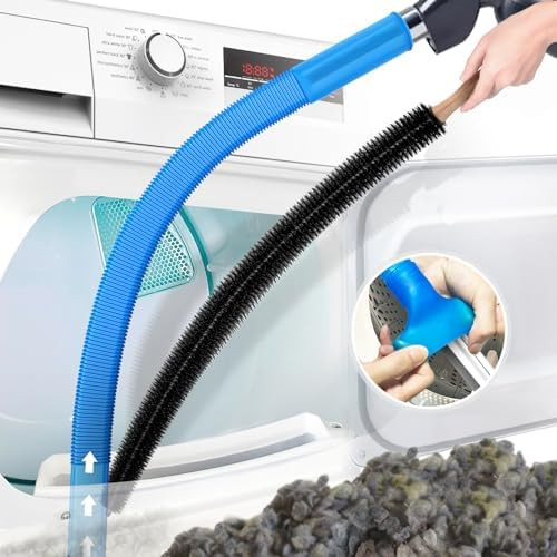 2 Pieces Dryer Vent Cleaner Kit Compatible with Most Vacuum Cleaner, Dryer Lint Brush and Vacuum ... | Amazon (US)