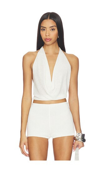 superdown Rubie Cowl Neck Top in White. - size M | Revolve Clothing (Global)