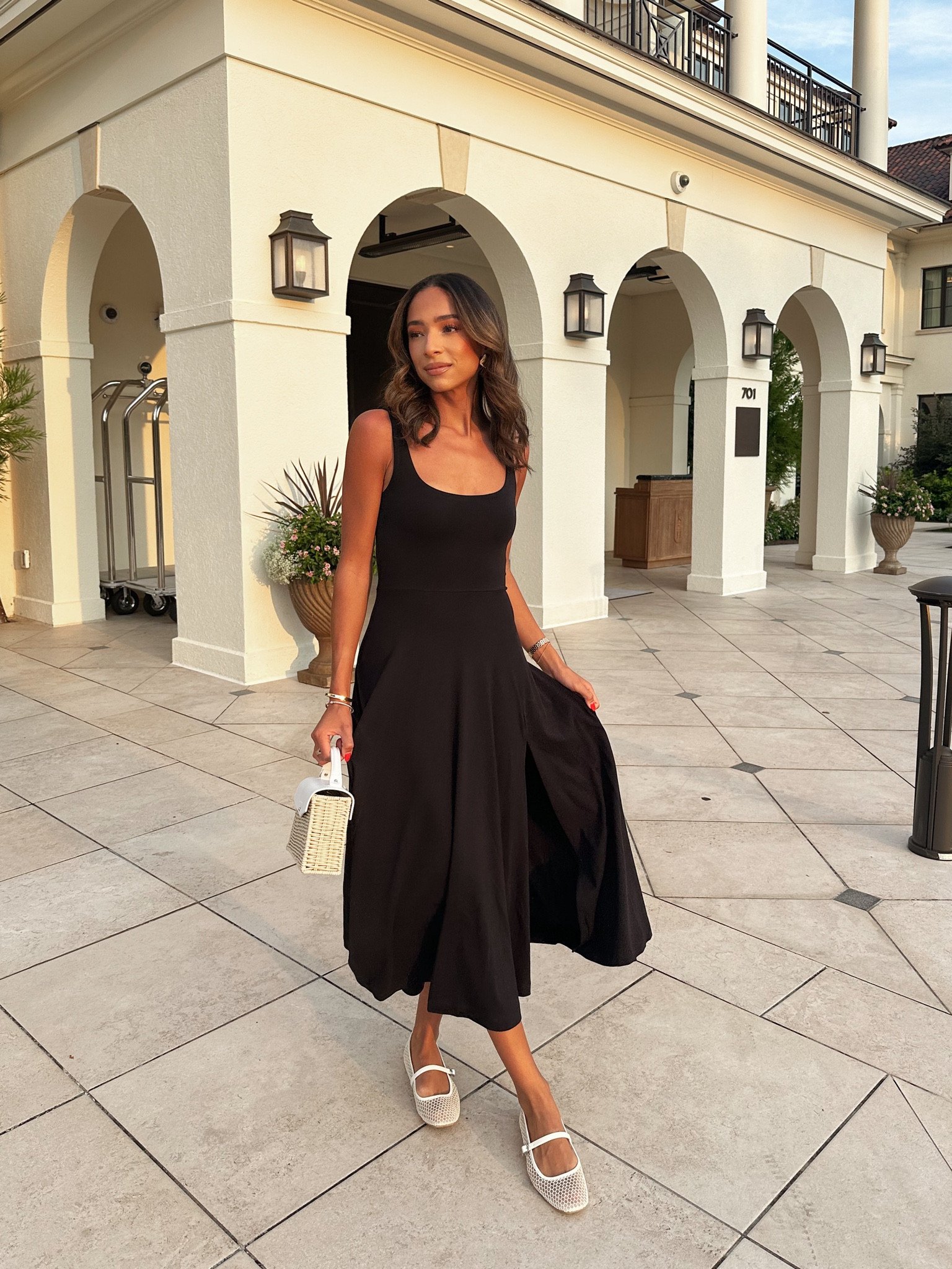 american eagle black midi dress Sabrina Silk Blend Maxi Skirt / Black | MESHKI main image 1