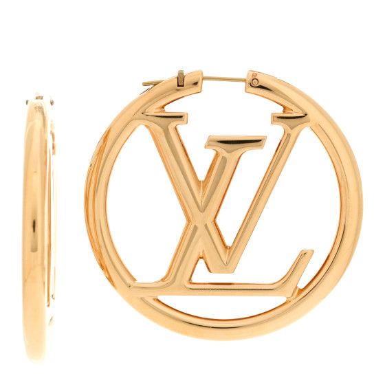 LOUIS VUITTON Louise Hoop Earrings Gold | FASHIONPHILE | FASHIONPHILE (US)