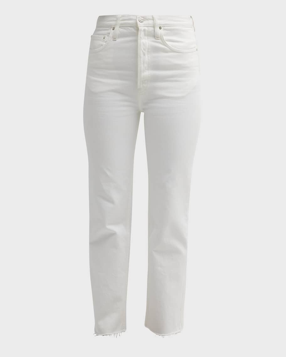 Classic Cut Straight-Leg Ankle Denim Jeans | Neiman Marcus