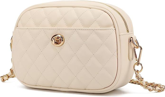 lola mae Quilted Crossbody Bag Small Lightweight Shoulder Purse Top Zipper Phone Pocket | Amazon (US)