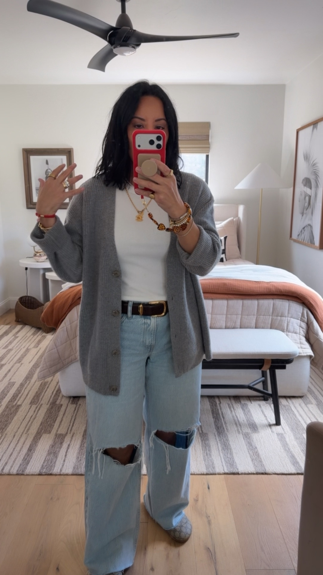 Cashmere sweater size medium (it’s an extra oversized fit), t-shirt size large, jeans size 29 (I’m a size 8/10), shoes fit tts. 

#LTKOver40 #LTKootd #LTKSaleAlert