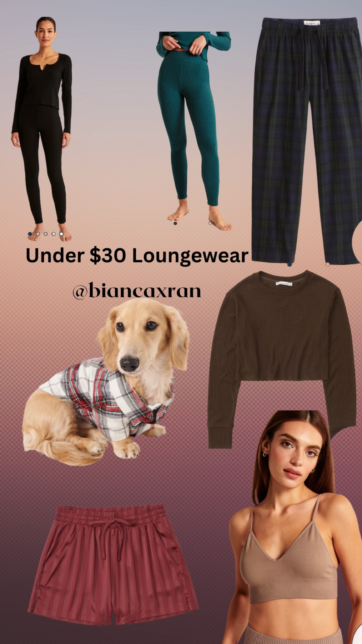 Loungewear under $30 from Abercrombie & Fitch! Snuggle up with your loved one in something cozy! 

#LTKHoliday #LTKGiftGuide #LTKunder50