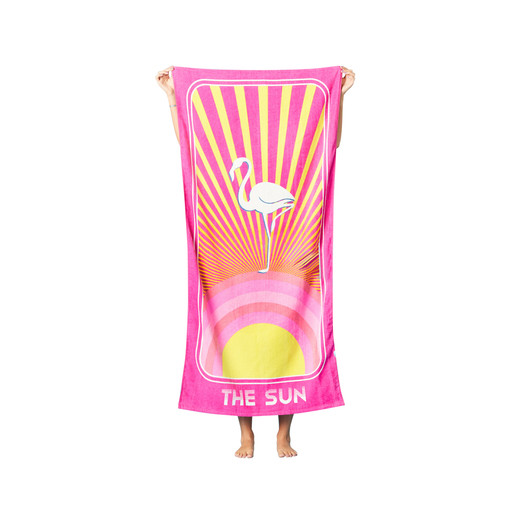 sunshine flamingo beach towel 30in x 60in | Five Below