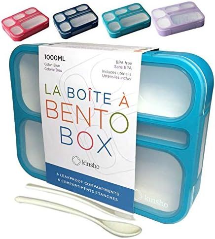 Bento Box Lunch-Box for Kids Adults | Kid Snack Lunch Containers | Leakproof School Bentobox 6 Co... | Amazon (US)
