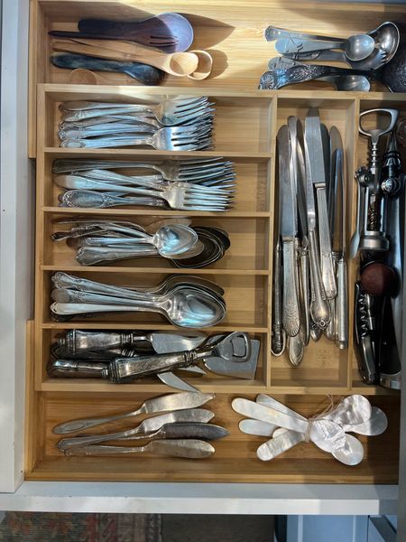 Love the organization of this new bamboo silverware drawer, it expands or condensed to the size of your drawer

#LTKhome #LTKfindsunder50
