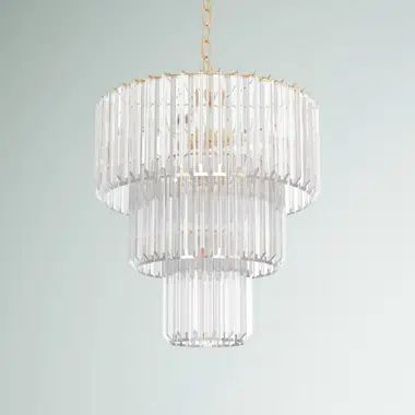 Hallum 12 - Light Unique Tiered Chandelier with Crystal Accents | Wayfair North America