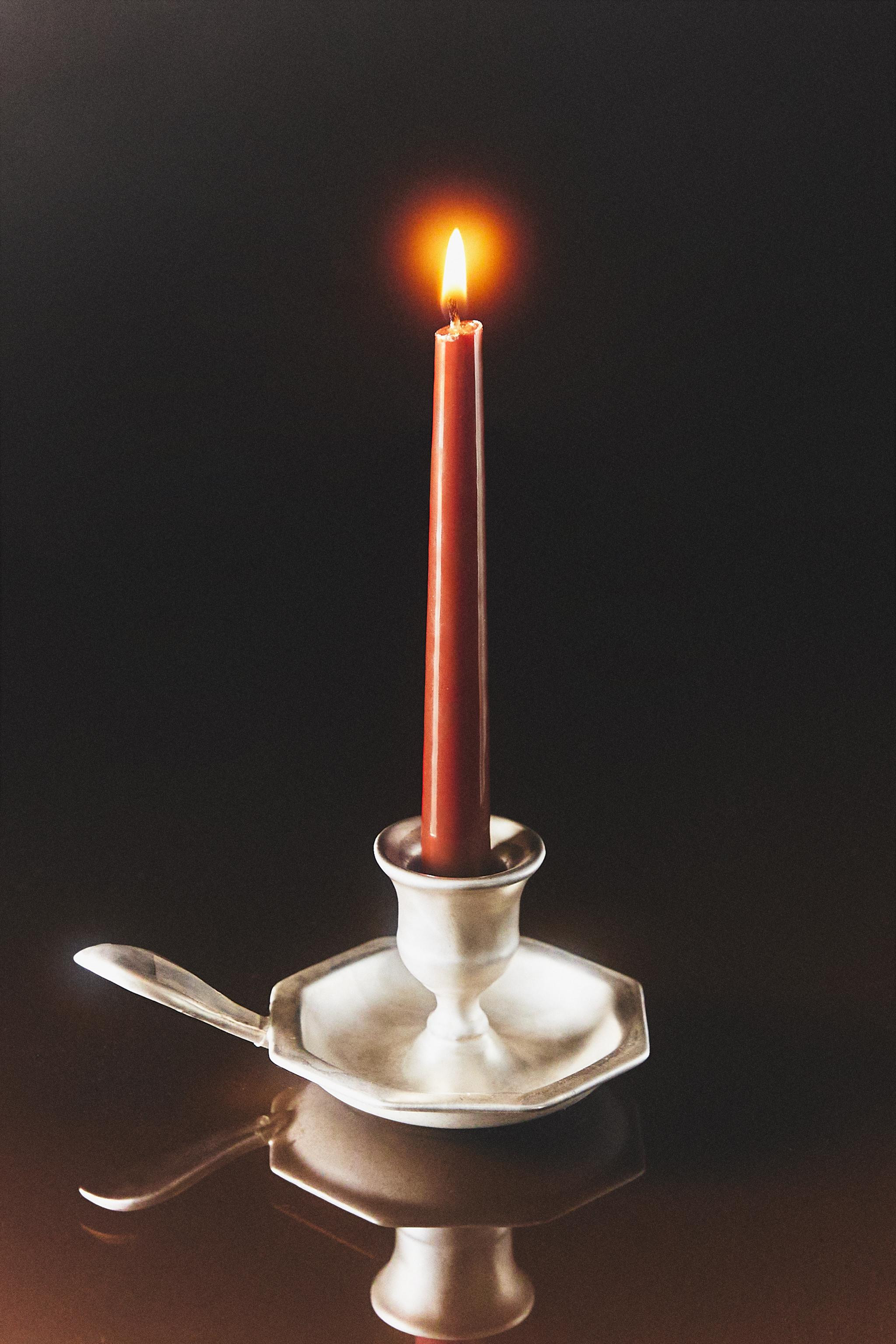 SILVER CERAMIC CHRISTMAS CANDLE HOLDER | Zara UK