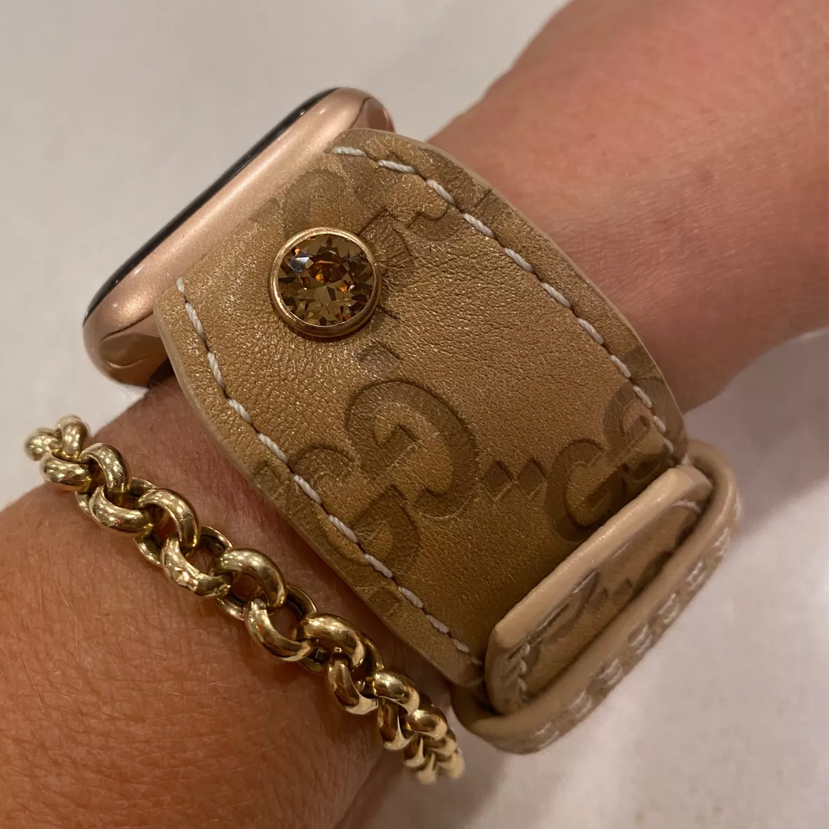 Upcycled Gucci Apple Watch Band | anagheatelier