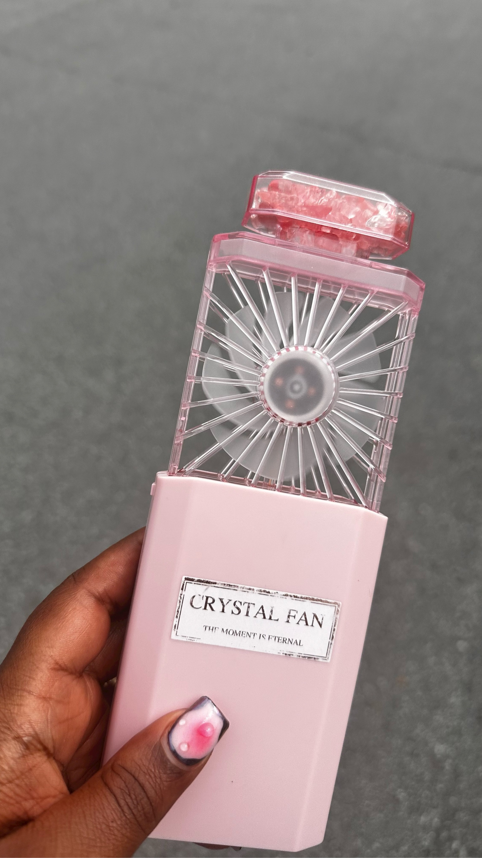 The perfect hand held mini fan, but make it Glam. ✨💗

Also comes with mini droppers to place your essential oils, and USB charger. 🔌 

#LTKSaleAlert #LTKFindsUnder50 #LTKFindsUnder100