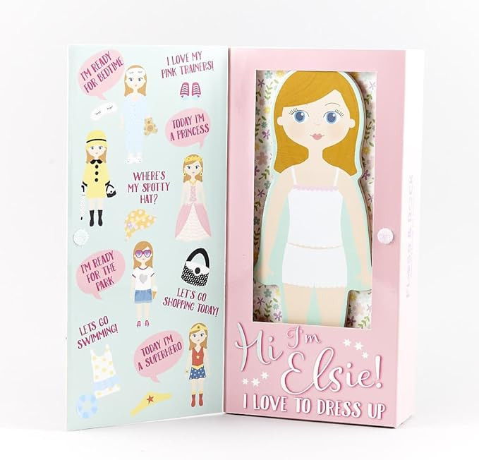 Floss & Rock Magnetic Dress Up Wooden Doll (Elsie) | Amazon (US)