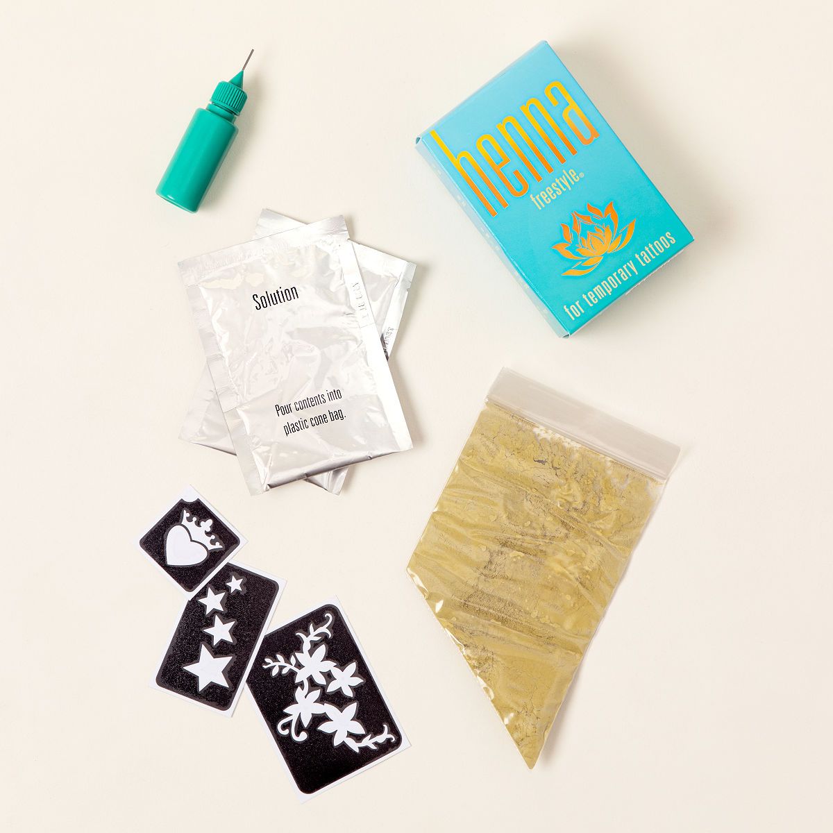Natural Henna Temporary Tattoo Freestyle Kit | UncommonGoods