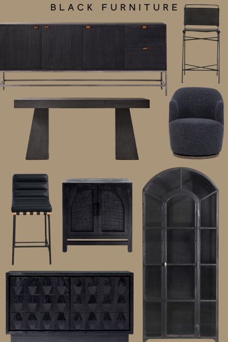 I love dark moody furniture - here are a few black furniture pieces that make a statement 

#LTKHome