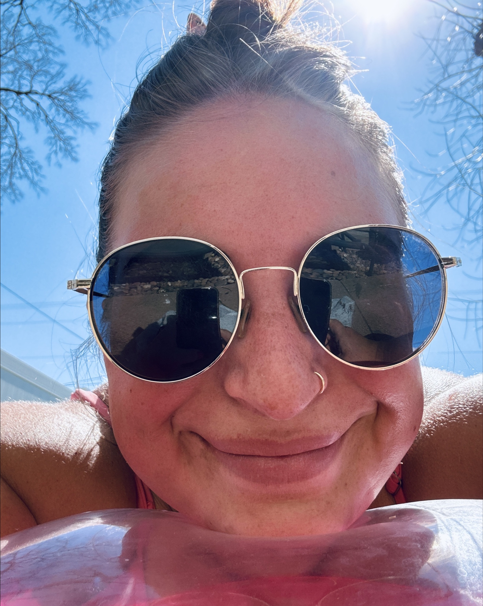 happiest in my lil blow up pool ☀️💦🫶🏻