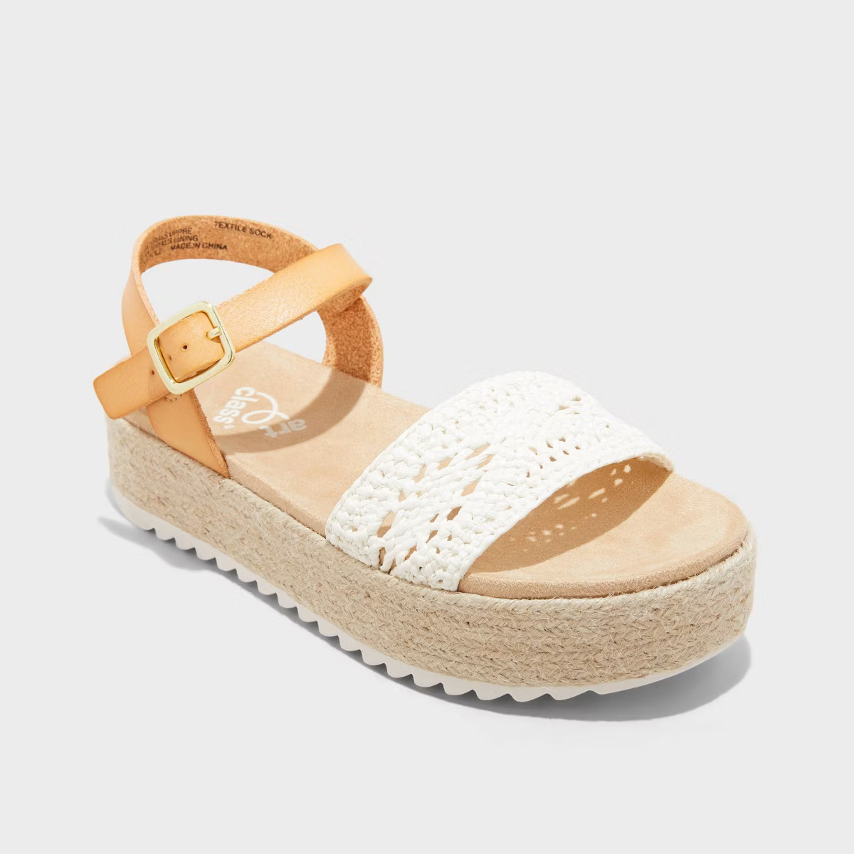 Kids' Lindsey Platform Espadrille Sandals - art class™ White 1 | Target