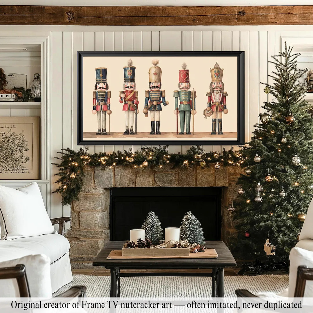 Christmas Nutcracker Frame TV Art: Holiday Digital Download - Etsy | Etsy (US)