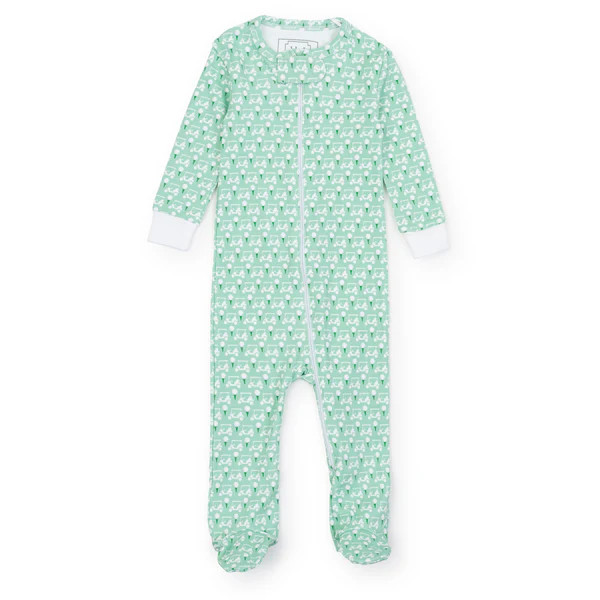 Parker Boys' Pima Cotton Zipper Pajama - Golf Putting Green | Lila and Hayes
