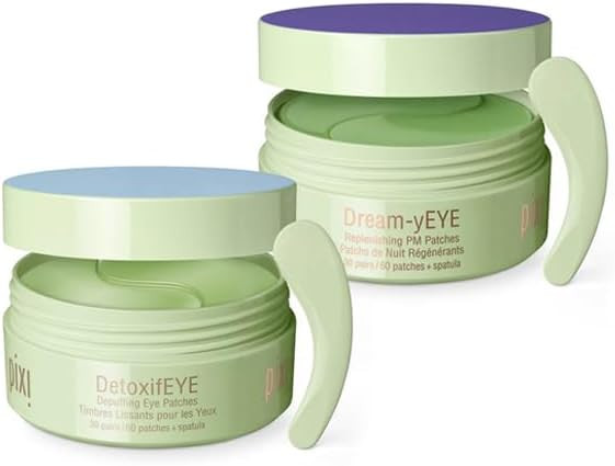 Pixi Day & Night Eye Patch Duo |Depuffing Hydrogel Under-Eye Patches for Day and Calming Hydrogel... | Amazon (US)