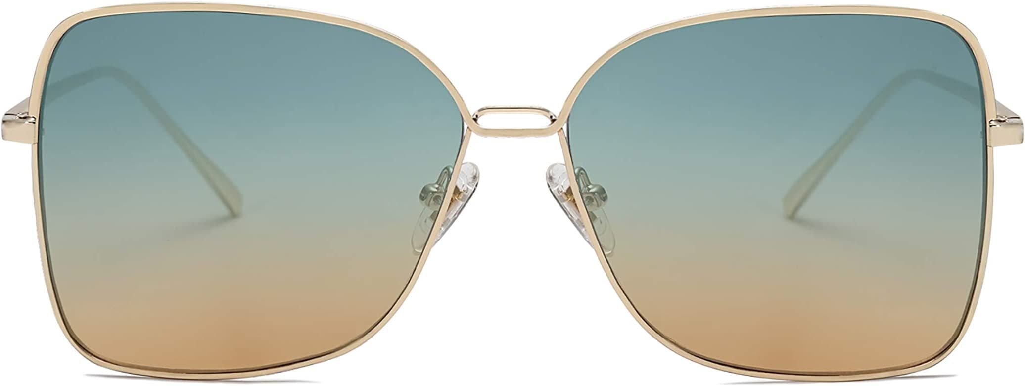 SOJOS Large Square Oversized Sunglasses for Women Big Designer Style Sunnies SJ1082 | Amazon (US)