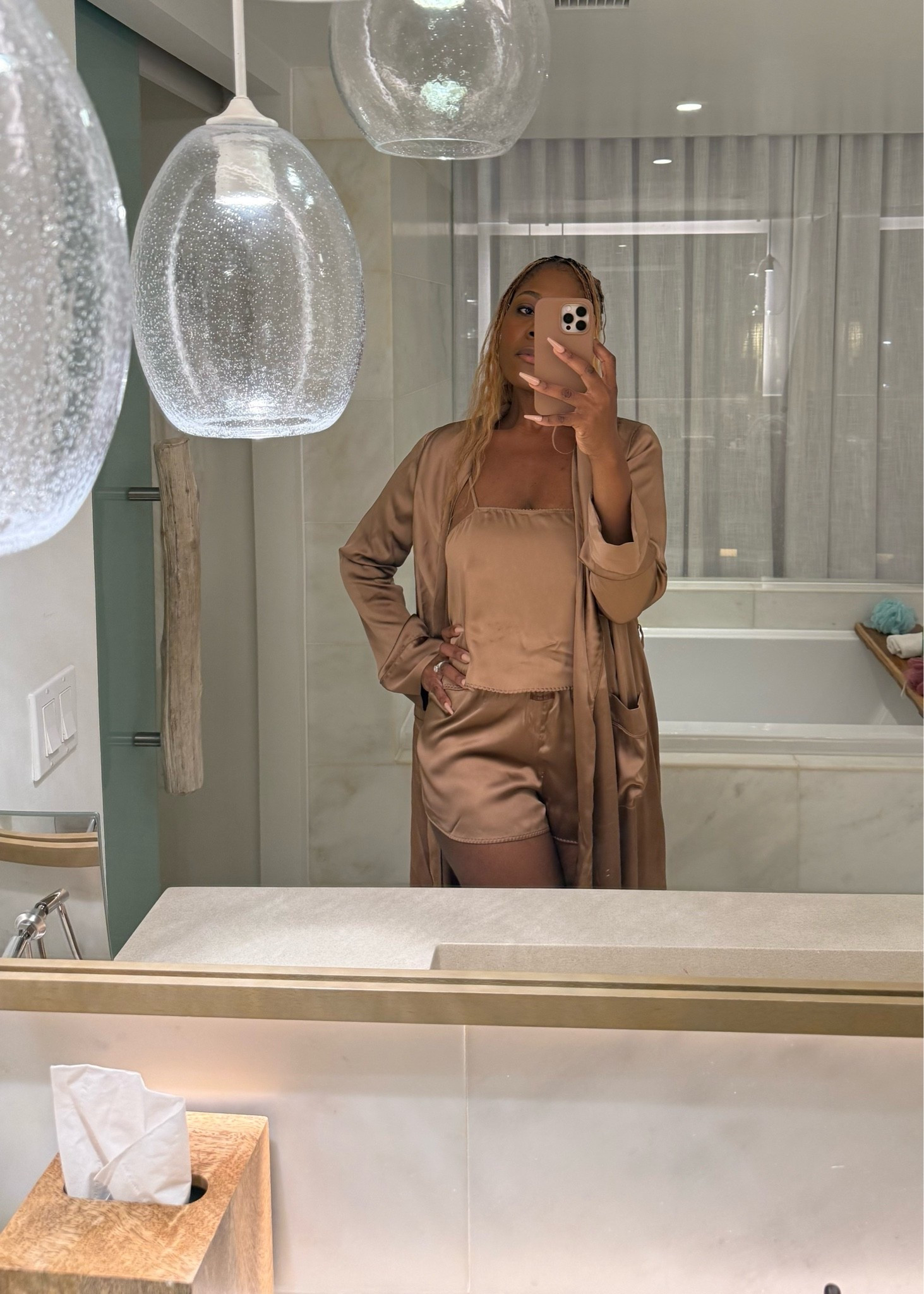 I love me a skims pj set! This is my favorite color and if sadly sold out but linking similar for you

#LTKselfcare #LTKMidsize #LTKSaleAlert