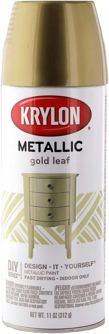Krylon K02201007 brilliant Metallic Aerosol Paint, Golf Leaf, 11 ounce | Amazon (US)