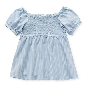 Okie Dokie Toddler Girls Square Neck Short Sleeve Blouse | JCPenney