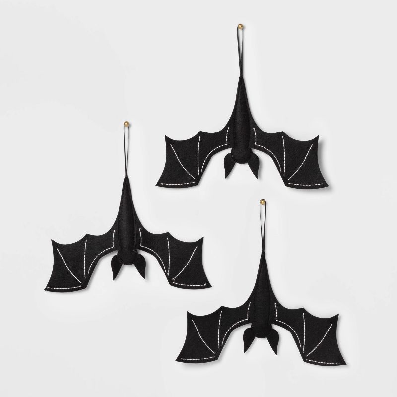 3pk Inverted Hanging Soft Bats Halloween Decorative Prop - Hyde &#38; EEK! Boutique&#8482; | Target